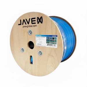 JAVEX CAT 6A Ethernet Cable 500ft Shielded FTP [UL Listed] CMR Riser, for PoE++, 23AWG Solid Bare Copper, 750MHz, ETL Listed Made in Taiwan, Shielded Cat6a Cable, Blue