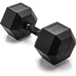 CAP Barbell Coated Hex Dumbbell Weight - Single | 45 lbs 