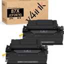 v4ink Compatible Toner Cartridge Replacement for HP 87X CF287X High-Yield Work with Laserjet Enterprise M506 M506dn M506n Pro M501 M501dn M506 M506x M527 M527dn Printer 2-Pack