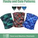wegreeco Washable Male Dog Belly Band (Stylish Pattern)- Pack of 3 - Washable Male Dog Belly Wrap, Dog Diapers Male (Blue, Green, Red Plaid, L)