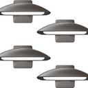 LED Outdoor Flood Light with Dusk to Dawn Photocell 75W Outdoor Security Light for Gardens Yards UL Listed 4000k Residential Full Cutoff Wall Pack 180° Adjustable Knuckle 8400LM Dark Bronze 4 Pack