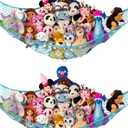 Lilly's Love Stuffed Animal Hammock | Corner Hanging Organizer, Toy Storage, Stuffed Animal Storage Net | Made from Quality Fishing Net, Holds 12lbs | 67"x47"x47" (Light Blue, 2 Pack)