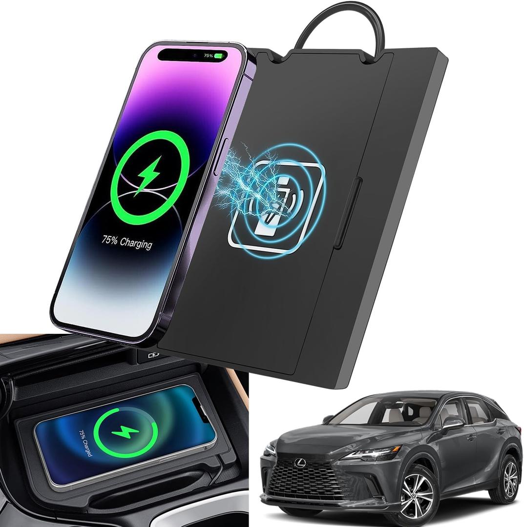 for 2023-2025 Lexus RX 15W Fast Wireless Charger, Car Qi Charging Station fits RX350 RX350h RX450h+ RX500h