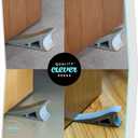 Heavy Duty Rubber Door Stopper – Zero Edge Door Wedge Stops All Doors, Gaps to 1.5 Inch on All Surfaces – Door Stopper Wall Mount Hangs Up When Not in Use for No-Bending Easy Access