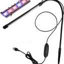 LED Grow Lights for Indoor Plants Single-Head Plug-in, Plant Growing Lights Full Spectrum Red Blue Light with 3/9/12H Timer, 10 Dimmable Lightness Clip-On Desk Grow Lamp Bulb, Black