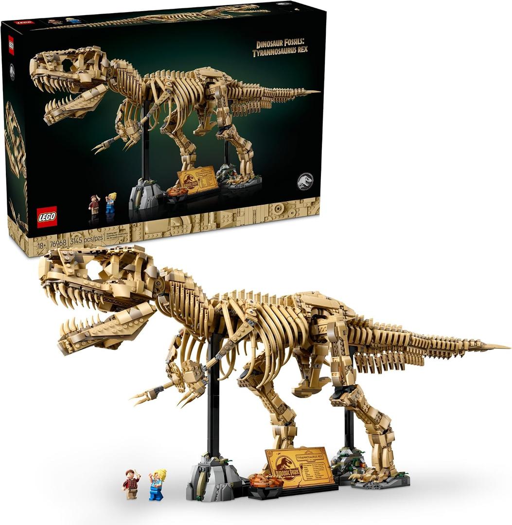 LEGO Jurassic World Dinosaur Fossils: Tyrannosaurus Rex - Building Set for Adults, Ages 18+ - Dinosaur Gift for Movie Lovers - Collectible Home Decor for Bedroom, Office, or Any Room - 76968