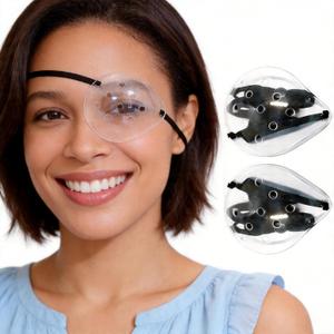 AMZVIO 2pcs Eye Shield After Cataract Surgery, Hard Protective Eye Patch for Sleeping,with Adjustable Strap, Breathable Ventilated Eye Covering for Cataract Recovery(Black), One Size