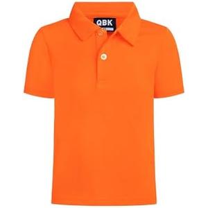 QBK Toddler to Youth Boys' Performance Polo Kids Collared Golf Shirt School Uniform, S