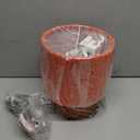 Table Lamp for Bedroom, Bedside Lamps for Nightstand, Minimalist Night Stand Light Lamp with Type-C and USB Ports, Modern Desk Table Lamp for Bedroom, Living Room, Dining Room, Office (Orange)