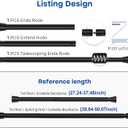 QINGYUN Black Tension Curtain Rod 28 to 48 Inch Spring Rod No Drilling Adjustable Shower Curtain Rod for Windows, Bathrooms, Closet, Kitchen