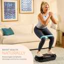 Lifepro Waver Mini Vibration Plate Exercise Machine with Remote & Bands Compact Whole Body Vibrating Plate for Lymphatic Drainage & Muscle Toning Shake Machine with 99 Speed Levels & 10 Presets