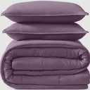 UGG Leonora Comforter Set with 2 Pillow Shams Lightweight Down Alternative Blanket Reversible Cozy Warm All Season Washable and Hypoallergenic Bedding Set, Full/Queen, Purple Shadow