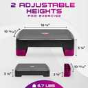 Yes4All Aerobic Exercise Step Platform, Exercise Stepper with Risers for Cardio and Strength Training, Workout Stepper for Home Gym, Small