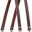 Allzedream Genuine Leather Purse Strap Sewing Canvas Replacement Handbag Shoulder Bag 2 Pcs (Coffee)