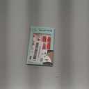 Valentines Press on Nails Square Shaped Artificial Acrylic False Nail Red Love Fake Nails Full Cover Glossy Medium Stick on Nail Artificial Fingernails for Women Festival Manicure 24Pcs