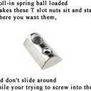 4040 Series M6 T Slot Nuts Roll-in Spring Ball Loaded Elastic Nuts 15 Pack Carbon Steel for 4040 Series Aluminum Extrusion Profile Rail with 8mm Slot for 3D Printer
