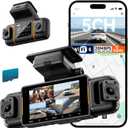 IIWEY N9 5 Channel Dash Cam 360 View, 5.8G WiFi-6 with App, Free 128GB Card, FHD Front & Rear Inside, Left, Right Dash Camera for Car, 12 IR Lights Night Vision, GPS, 24/7 Parking Mode, G-Sensor