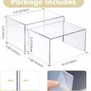 Acrylic Clear Kitchen Rack for Dishes, Spices Jars and Mugs, Kitchen Counter Cabinet Organizer, Clear Spice Rack Shelves, 5mm Thick, 4 Pack