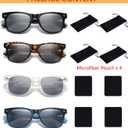 4 Pack Premium Bifocal Reading Sunglasses for Men Women Classic Outdoor UV400 Unisex Fashion Sun Readers Glasses with Spring Hinge,+1.5 strength