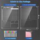 2 x Acrylic Magnetic Chore Chart for Kids,Chores Chart for Fridge Refrigerator,Dry Erase Behavior Chore Chart for Multiple Kids,Responsibility Reward Chart for Teens Adults Family,11.5"x15" (1+1list)