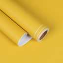 Warm Yellow Peel and Stick Wallpaper Vintage Matte Yellow Contact Paper Waterproof Solid Color Wallpaper 15.7"x160" Self Adhesive Removable Vinyl Wrap for Kitchen Cabinets Bathroom Bedroom
