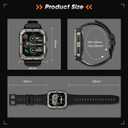 Military Smart Watches for Men(Answer/Make Call), 1.9" Outdoor Sports Fitness Tracker with Heart Rate/Blood Pressure/Sleep Monitor,100M Waterproof Rugged Smart Watch for Android Phones&iPhone(2 Bands)