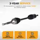 PAROD 2pcs 661345 Front CV Axle Fit for Chevy Trailblazer For GMC Envoy 02-09, Isuzu Ascender 03-08, Oldsmobile Bravada 02-04, Saab 9-7x 05-09, Buick Rainier 04-07, Trailblazer EXT/Envoy XL 02-06, XUV