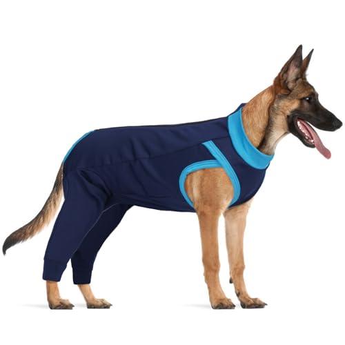 LelePet Dog Recovery Suit for Rear Legs to Stop Licking Hind Legs Abdomen Wounds, Dog Onesie for Surgery Female Male,Dog Pants to Prevent Licking for Small to Large Dogs, Cone Alternative, Size 2XL