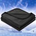 PAVILIA Cooling Blanket for Hot Sleepers, Lightweight Summer Blanket for Bed, Cooling Chill Throw Blanket for Night Sweats Absorb Heat for Adult Kid Baby on Warm Night, Black, 50x60 inch