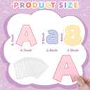 249 Pcs Bulletin Board Letters Set, 4 Inch Colorful Alphabet Numbers & Punctuation Cutouts with Adhesive Dots for Classroom Wall & School Decor (Pastel)