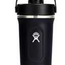 Hydro Flask Shaker Bottle  Insulated Stainless Steel Gym Bottle for Pre Workout & Protein 24 Oz Black