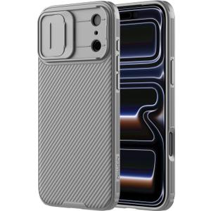 Nillkin for iPhone 17 Pro Case with Slide Camera Cover, Thin Slim Fit, Shockproof Protective, Protector Privacy, Phone Case iPhone 17 Pro Camera Lens Protector 6.3 inch, Gray