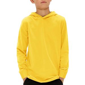 Haloumoning Boys Fashion Hoodies Kids Long Sleeve Hooded Sweatshirts 5-14 Years (Yellow)