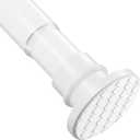 Small Shower Rod 18-32 Inches Short Adjustable Tension Shower Curtain Rod No Drilling White Spring Tension Rod Non-Slip,Stainless Steel