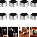 Cabilock Stainless Steel Wine Bottle Collar Drip Rings Leakproof Wine Drip Stop Device for Home Bar Party Use 12 Pieces