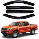 Canvcle Tacoma Rain Guards - Window Visors for Toyota Tacoma Double Cab 2016-2023,Outside-Mount Tape-On Side Window Wind Deflectors for Tacoma Accessories,Vent Visors Shades Rainproof 4PCS