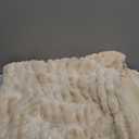 Luxury Faux Rabbit Fur Throw Blanket, Soft Bubble Fluffy Blanket Cozy Fuzzy Throw Blankets for Bed Sofa Couch, Decorative Thick Warm Plush Fuzzy Elegant Soft Mink Blanket (50" x 60", Brown)