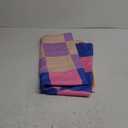 RoomTalks Multicolored Checkered Retro Fabric Shower Curtain for Bathroom Extra Long 72 Inches Length, Bright Rainbow Colorful Modern Simple Groovy Aesthetic Shower Curtain Set with Hooks