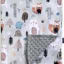 QSTEHEML Baby Blankets for Boys Neutral,Super Soft Nursery Minky Blanket Unisex, Baby Gifts Double Layer with Dotted Backing, Newborn Blankets for Crib Stroller(Fox, 30 * 40inch)