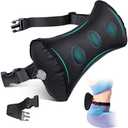 Inflatable Lumbar Pillow for Airplane Travel Lumbar Support Pillow for Car, Office Chair Back Support Office Chair Back Support for Reducing Lower Back Pain (Black)