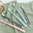 Special Soft Adult Toothbrush with 10000 Micro Nano Bristles, Compact Head & 4-piece Set, for Sensitive Teeth & Gum Recession, Single Layer Independent Packaging