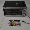 Gourmia GTF7350 6-in-1 Multi-function, Stainless Steel Air Fryer Oven - 6 Cooking Functions - Fry Basket, Oven Rack, Baking Pan & Crumb Tray, Included + Recipe Book (Silver)