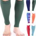 Doc Miller Compression Calf Sleeve for Men & Women  20-30mmHg Graduated Support for Running, Shin Splints, Calf Strain  Knee High, Small to 6XL Plus Size (3X-Large, Dark Green)