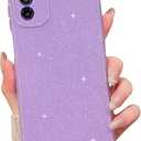 MINSCOSE for Motorola Moto G 5G 2022 Case,Cute Super Vibrant Neon Glitter Shiny Bling Sparkly Glossy Girly Case Thin Slim Shockproof Camera Protection Cover for Women Girl for Moto G 2022-Purple