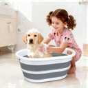 ddLUCK Multi-Functional Collapsible Pet Bathtub, Cat Bathtub Portable Indoor Outdoor Foldable Washing Tub Bathing Tub Small Pets Bathtub for Puppy Small Cats
