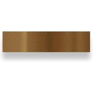 Hardware Essentials Door Kick Plate, 8 in x 34 in, Aluminum Kick Plate with Antique Brass Plated Finish, Screw Mount, Includes Mounting Hardware