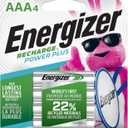 Energizer Power Plus Rechargeable AAA Batteries (4 Pack), 800mAh Triple A Batteries