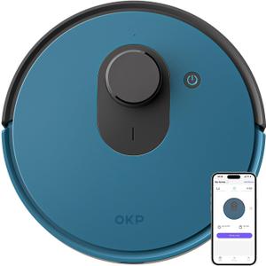 Robot Vacuum L1, 4000Pa Ultra Suction, LiDAR Mapping, Self-Cleaning, Self-Charging, WiFi/App/Alexa Control, Silent with 52dB, Ideal for Homes with Pets, Carpets, and Hard Floors, Blue