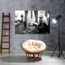 Humor Dumb and Dumber Posters for Bathroom Decor-Funny Bathroom Movie Black And White Framed Art The Toilet Poster Canvas Wall Art Prints for Christmas Bathroom Decor (8 x 12 in Framed)