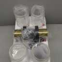 4-Light Semi Flush Mount Ceiling Light, Black and Gold Kitchen Lighting Fixtures Ceiling, Farmhouse Ceiling Light with Clear Glass Shade for Hallway, Living Room, Foyer, Bedroom